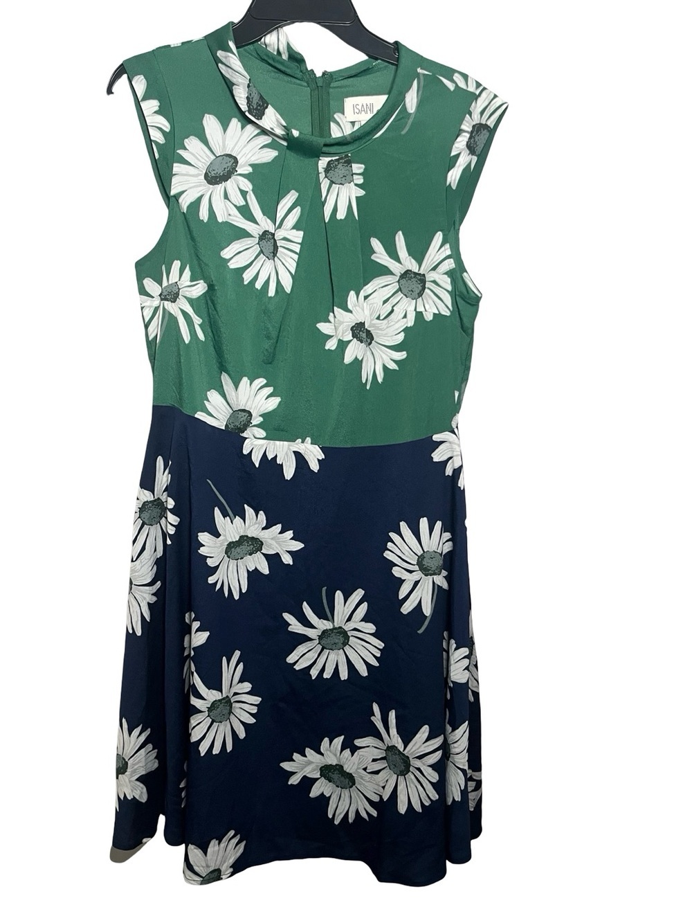 Isani by Target Green & Navy Floral Midi Dress